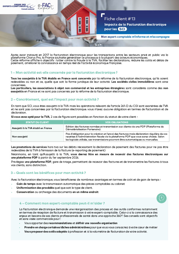 Impacts de la Facturation �lectronique pour les SCI