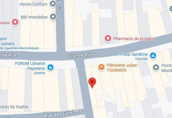 Plan d'acc&egrave;s Louhans